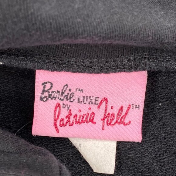 Patricia Field Black Silver Barbie Glitter Zip-Up Sweatshirt | Size M - Picture 2 of 9